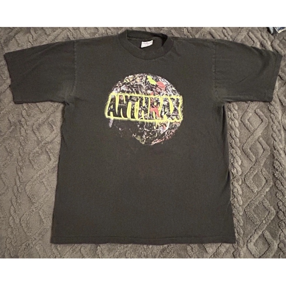 ANTHRAX Vintage Stomp 442 Tour Band Tee T Shirt 1995 Metal Black 90s VTG RARE